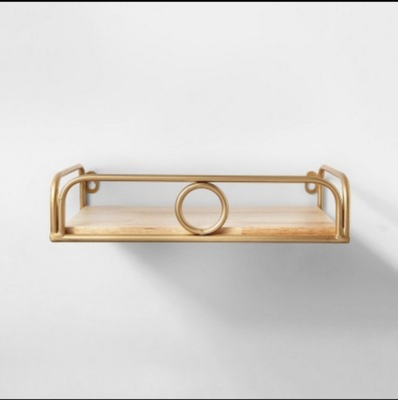 Opalhouse Other - Opalhouse 12" x 7" Decorative Wall Shelf Gold RARE TO FIND